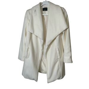 Love Tree Cream Open Front Coat Jacket Soft Draped Women’s Size Large L USED